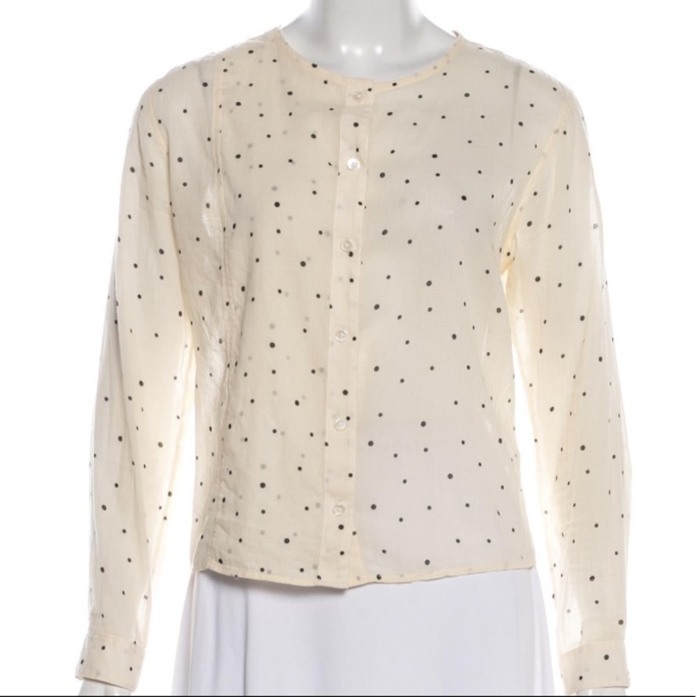 Steven Alan Collarless Button Up Shirt